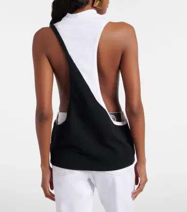 Versace Logo embroidered cotton-blend tank top | Thumbnail 4 Versace Logo embroidered cotton-blend tank top | Thumbnail 4