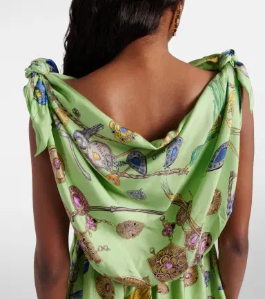 Versace Printed silk twill minidress | Thumbnail 2 Versace Printed silk twill minidress | Thumbnail 2