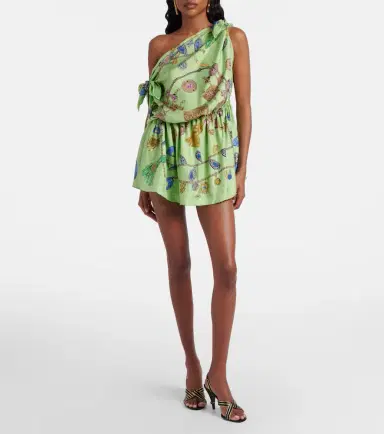 Versace Printed silk twill minidress | Thumbnail 6 Versace Printed silk twill minidress | Thumbnail 6