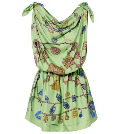 Versace Printed silk twill minidress | Thumbnail 1 Versace Printed silk twill minidress | Thumbnail 1