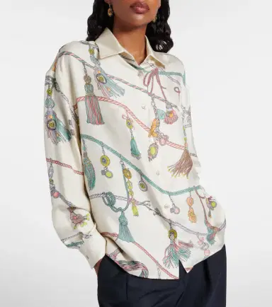 Versace Printed silk twill shirt | Thumbnail 3 Versace Printed silk twill shirt | Thumbnail 3
