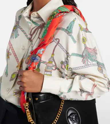 Versace Printed silk twill shirt | Thumbnail 6 Versace Printed silk twill shirt | Thumbnail 6
