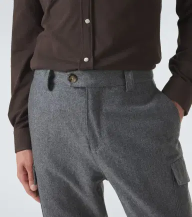 Brunello Cucinelli Wool tapered pants | Thumbnail 3 Brunello Cucinelli Wool tapered pants | Thumbnail 3