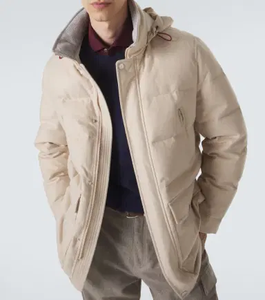 Brunello Cucinelli Wool flannel down parka | Thumbnail 4 Brunello Cucinelli Wool flannel down parka | Thumbnail 4