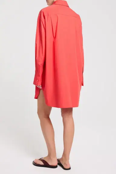 TWP Big Joe Shirt Dress - Tomato | Thumbnail 6 TWP Big Joe Shirt Dress - Tomato | Thumbnail 6