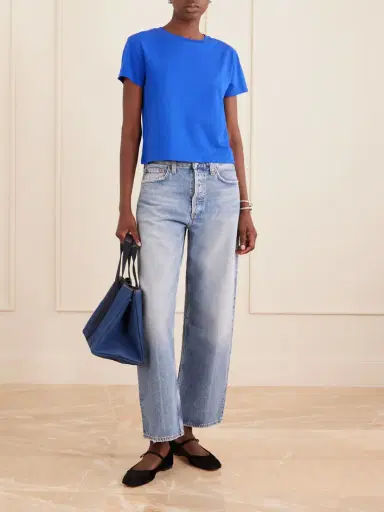 AGOLDE Adine Cropped Organic Cotton-jersey T-shirt | Thumbnail 2 AGOLDE Adine Cropped Organic Cotton-jersey T-shirt | Thumbnail 2