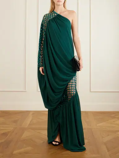 Dima Ayad One-shoulder Sequin-embellished Crepe Dress | Thumbnail 2 Dima Ayad One-shoulder Sequin-embellished Crepe Dress | Thumbnail 2