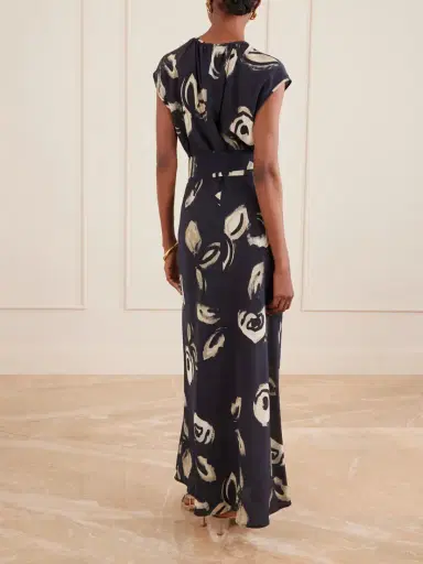 Max Mara Tie-detailed Silk-chiffon Maxi Dress | Thumbnail 3 Max Mara Tie-detailed Silk-chiffon Maxi Dress | Thumbnail 3