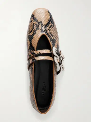 Le Monde Béryl Claudia Snake-effect Leather Ballet Flats | Thumbnail 6 Le Monde Béryl Claudia Snake-effect Leather Ballet Flats | Thumbnail 6