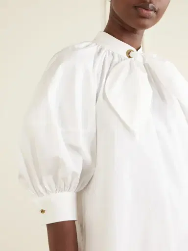 Max Mara Scarf-detailed Cotton Shirt | Thumbnail 5 Max Mara Scarf-detailed Cotton Shirt | Thumbnail 5