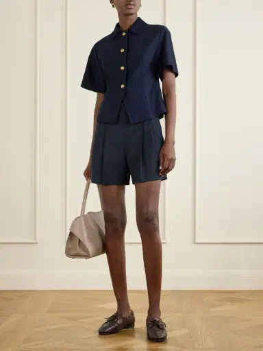 Max Mara Pleated Wool Shorts | Thumbnail 2 Max Mara Pleated Wool Shorts | Thumbnail 2