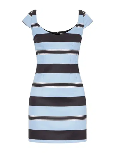 Emilia Wickstead + Manolo Blahnik Eloise Striped Taffeta-faille Mini Dress | Thumbnail 1 Emilia Wickstead + Manolo Blahnik Eloise Striped Taffeta-faille Mini Dress | Thumbnail 1