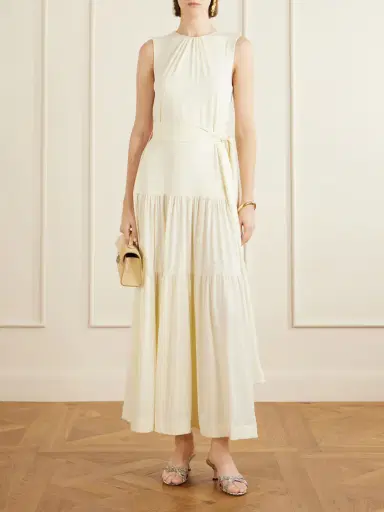 Altuzarra Liza Belted Tiered Gathered Jersey Maxi Dress | Thumbnail 2 Altuzarra Liza Belted Tiered Gathered Jersey Maxi Dress | Thumbnail 2