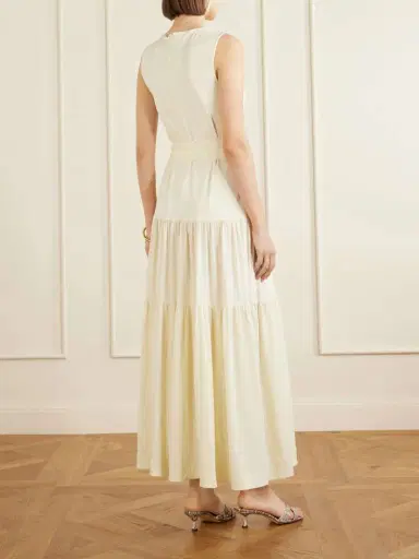 Altuzarra Liza Belted Tiered Gathered Jersey Maxi Dress | Thumbnail 3 Altuzarra Liza Belted Tiered Gathered Jersey Maxi Dress | Thumbnail 3