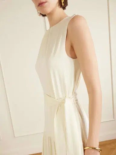 Altuzarra Liza Belted Tiered Gathered Jersey Maxi Dress | Thumbnail 4 Altuzarra Liza Belted Tiered Gathered Jersey Maxi Dress | Thumbnail 4