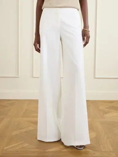 Max Mara Cotton-piqué Wide-leg Pants | Thumbnail 3 Max Mara Cotton-piqué Wide-leg Pants | Thumbnail 3
