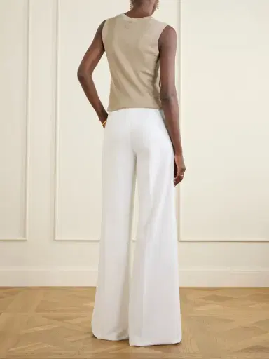 Max Mara Cotton-piqué Wide-leg Pants | Thumbnail 4 Max Mara Cotton-piqué Wide-leg Pants | Thumbnail 4