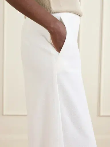 Max Mara Cotton-piqué Wide-leg Pants | Thumbnail 5 Max Mara Cotton-piqué Wide-leg Pants | Thumbnail 5