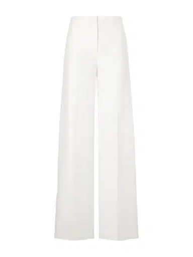 Max Mara Cotton-piqué Wide-leg Pants | Thumbnail 1 Max Mara Cotton-piqué Wide-leg Pants | Thumbnail 1