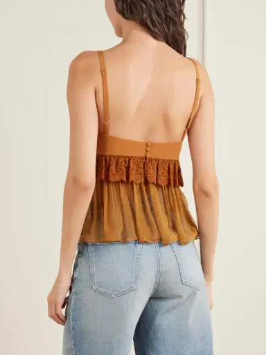 Chloé Lace-trimmed Silk Crepe Tank | Thumbnail 4 Chloé Lace-trimmed Silk Crepe Tank | Thumbnail 4