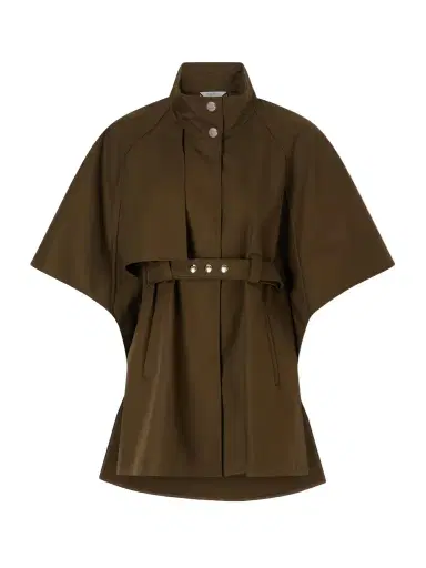 Max Mara Belted Cotton Gabardine Cape | Thumbnail 1 Max Mara Belted Cotton Gabardine Cape | Thumbnail 1
