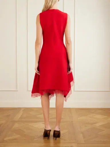 McQueen Lace-trimmed Jersey Midi Dress | Thumbnail 3 McQueen Lace-trimmed Jersey Midi Dress | Thumbnail 3