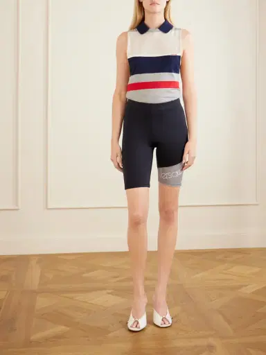 Versace Logo-embroidered Stretch-jersey Shorts | Thumbnail 2 Versace Logo-embroidered Stretch-jersey Shorts | Thumbnail 2