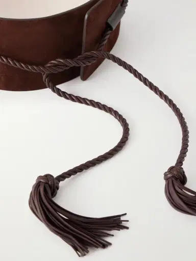 Déhanche Sedona Tasseled Leather-trimmed Suede Belt | Thumbnail 3 Déhanche Sedona Tasseled Leather-trimmed Suede Belt | Thumbnail 3