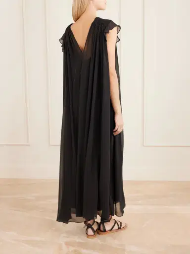 Eres Midnight Concert Shirred Muslin Maxi Dress | Thumbnail 3 Eres Midnight Concert Shirred Muslin Maxi Dress | Thumbnail 3
