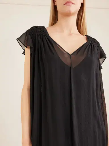 Eres Midnight Concert Shirred Muslin Maxi Dress | Thumbnail 4 Eres Midnight Concert Shirred Muslin Maxi Dress | Thumbnail 4
