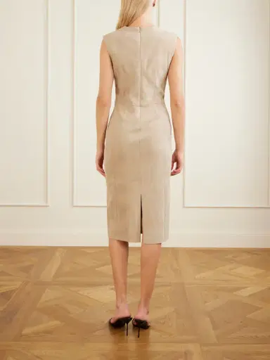 STOULS Eva Paneled Suede Midi Dress | Thumbnail 3 STOULS Eva Paneled Suede Midi Dress | Thumbnail 3