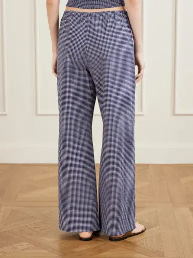 La Ligne Freya Checked Cotton-blend Wide-leg Pants | Thumbnail 4 La Ligne Freya Checked Cotton-blend Wide-leg Pants | Thumbnail 4