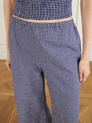 La Ligne Freya Checked Cotton-blend Wide-leg Pants | Thumbnail 5 La Ligne Freya Checked Cotton-blend Wide-leg Pants | Thumbnail 5