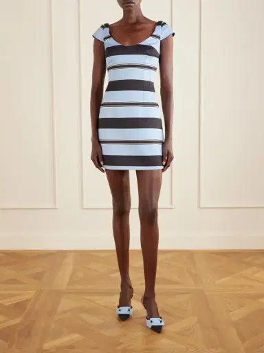 Manolo Blahnik + Emilia Wickstead Maysli 70 Striped Grosgrain Slingback Pumps | Thumbnail 4 Manolo Blahnik + Emilia Wickstead Maysli 70 Striped Grosgrain Slingback Pumps | Thumbnail 4