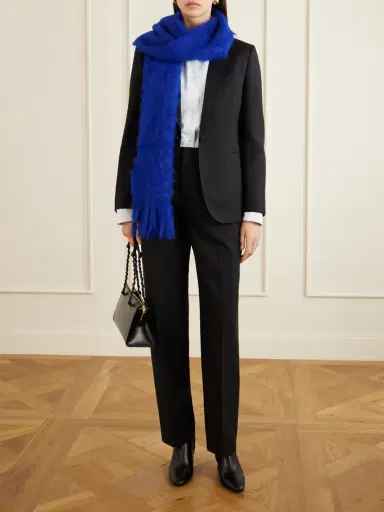 Jil Sander Fringed Virgin Wool Scarf | Thumbnail 2 Jil Sander Fringed Virgin Wool Scarf | Thumbnail 2