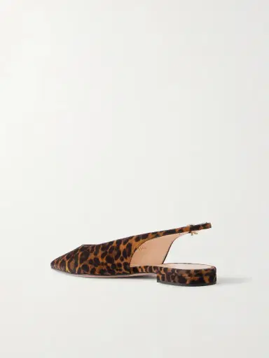 Gianvito Rossi Robbie Animal-print Suede Slingback Flats | Thumbnail 3 Gianvito Rossi Robbie Animal-print Suede Slingback Flats | Thumbnail 3
