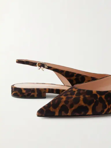 Gianvito Rossi Robbie Animal-print Suede Slingback Flats | Thumbnail 5 Gianvito Rossi Robbie Animal-print Suede Slingback Flats | Thumbnail 5