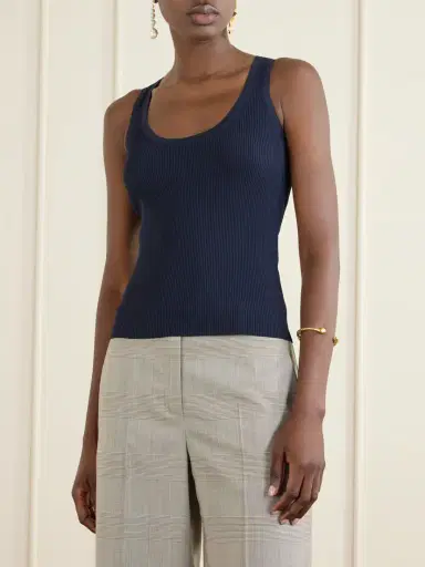 Max Mara Ribbed Woven Tank | Thumbnail 3 Max Mara Ribbed Woven Tank | Thumbnail 3