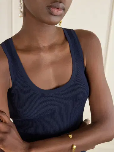 Max Mara Ribbed Woven Tank | Thumbnail 5 Max Mara Ribbed Woven Tank | Thumbnail 5