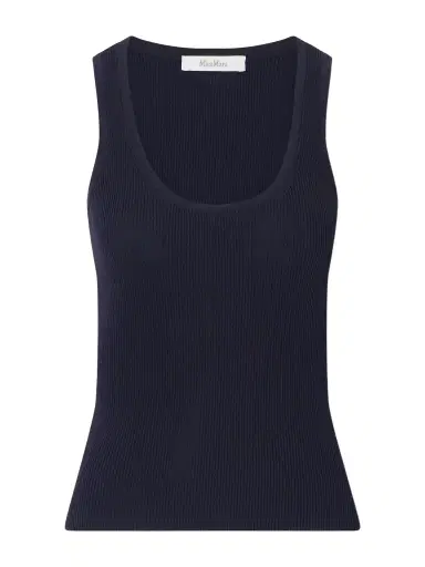 Max Mara Ribbed Woven Tank | Thumbnail 1 Max Mara Ribbed Woven Tank | Thumbnail 1