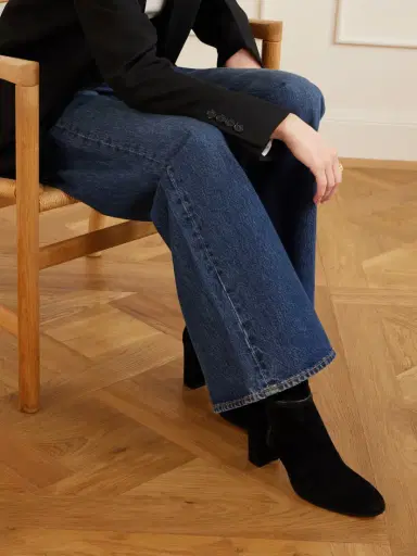 Gianvito Rossi 70 Leather-trimmed Suede Leather Boots | Thumbnail 2 Gianvito Rossi 70 Leather-trimmed Suede Leather Boots | Thumbnail 2