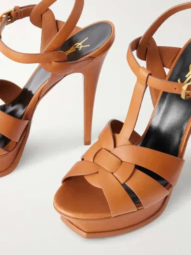 Saint Laurent Tribute Woven Patent-leather Platform Sandals | Thumbnail 5 Saint Laurent Tribute Woven Patent-leather Platform Sandals | Thumbnail 5