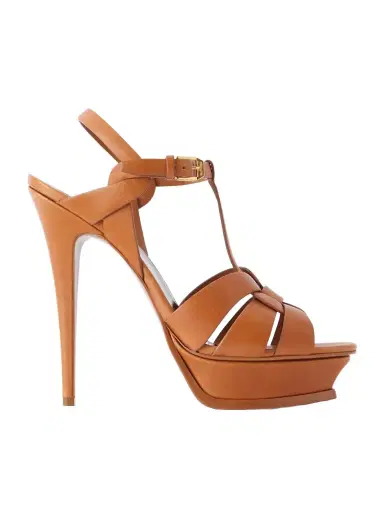 Saint Laurent Tribute Woven Patent-leather Platform Sandals | Thumbnail 1 Saint Laurent Tribute Woven Patent-leather Platform Sandals | Thumbnail 1