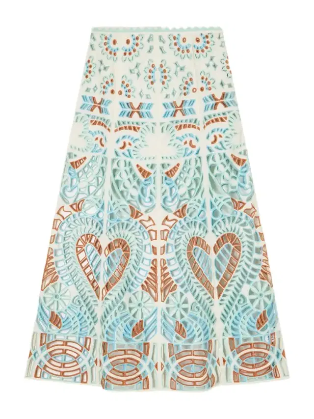 Rita Brisé Mare Broderie Anglaise Cotton Midi Skirt Rita Brisé Mare Broderie Anglaise Cotton Midi Skirt