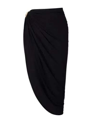 Sportmax Embellished Draped Jersey Midi Skirt | Thumbnail 1 Sportmax Embellished Draped Jersey Midi Skirt | Thumbnail 1