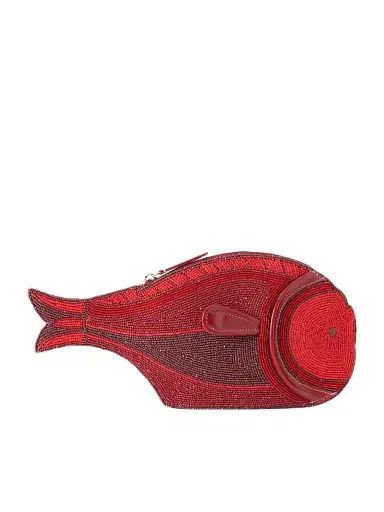 Staud Pesce Beaded Leather Clutch | Thumbnail 1 Staud Pesce Beaded Leather Clutch | Thumbnail 1
