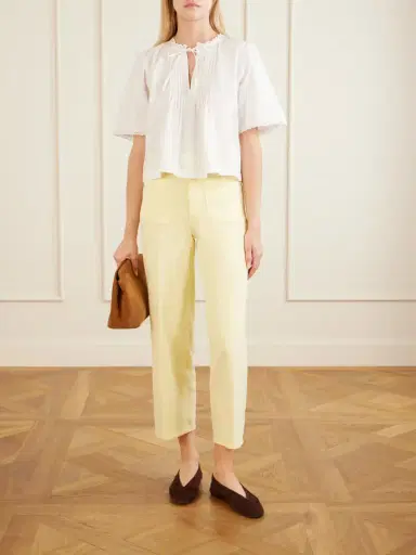 Frame The Anchor Pant Cotton-blend High-rise Wide-leg Pants | Thumbnail 2 Frame The Anchor Pant Cotton-blend High-rise Wide-leg Pants | Thumbnail 2
