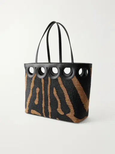 Ferragamo Leather-trimmed Raffia Tote | Thumbnail 4 Ferragamo Leather-trimmed Raffia Tote | Thumbnail 4