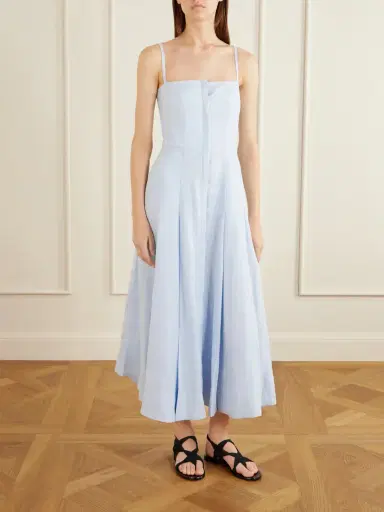 Gabriela Hearst Magritte Linen Midi Dress | Thumbnail 2 Gabriela Hearst Magritte Linen Midi Dress | Thumbnail 2