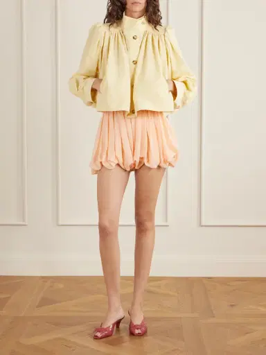 Chloé Pleated Silk-charmeuse Shorts | Thumbnail 2 Chloé Pleated Silk-charmeuse Shorts | Thumbnail 2